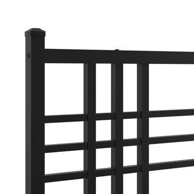 vidaXL Metalinis lovos rėmas su galvūgaliu, juodos spalvos, 180x200cm
