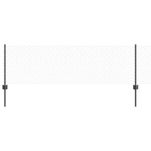 vidaXL Hexagonal Fence with Post 100 x 0,6 m PVC dengtas plienas Pilka