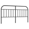 vidaXL Metalinis pakaitinis galvūgalis, juodos spalvos, 160cm