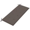 vidaXL Batavia suoliukas su taupe spalvos pagalve, 120cm, tikmedis
