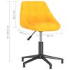 vidaXL Pasukama valgomojo kėdė, garstyčių geltona, aksomas (335429)