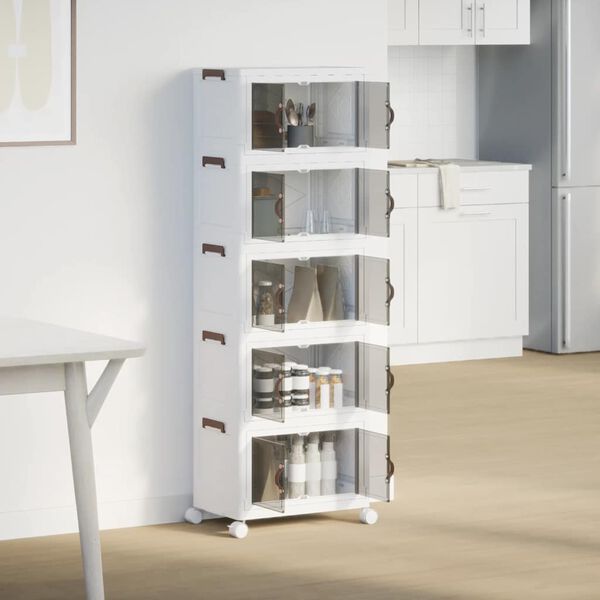 vidaXL Sukraunama daiktadėžė su ratukais, 28 L, 48,5x29,5x139 cm