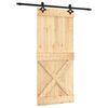 vidaXL Slankios durys Natūrali ir juoda 90 x 210 cm