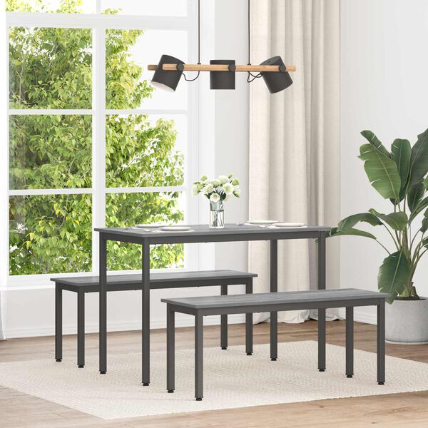 vidaXL Valgomieji stalai METALAS