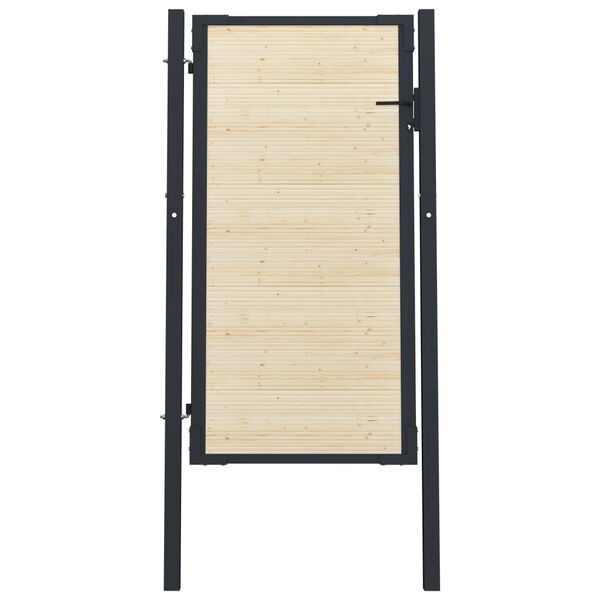 vidaXL Vartai, 107x225cm, plienas ir eglės mediena (144577+146532)