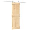 vidaXL Slankios durys Natūrali ir Balta 70 x 210 cm