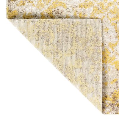 vidaXL Lauko kilimas, geltonos spalvos, 100x200cm, plokščio pynimo