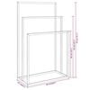vidaXL Pastatoma rank&scaron;luosčių kabykla, balta, 48x24x79cm, geležis