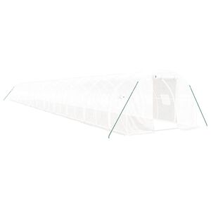 vidaXL &Scaron;iltnamis su plieno rėmu, baltos spalvos, 24x3x2m, 72m&sup2;