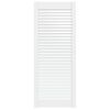 vidaXL Spintelės durelės, baltos, 99,3x39,4cm, pu&scaron;is, žaliuzių dizaino