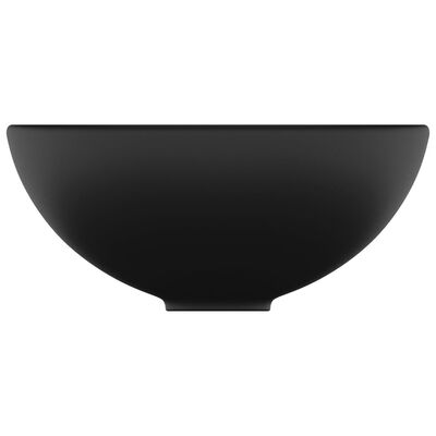 vidaXL Prabangus praustuvas, matinis juodas, 32,5x14cm, keramika
