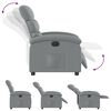 vidaXL Elektrinis atlošiamas krėslas, šviesiai pilkos spalvos, audinys