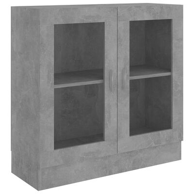 vidaXL Vitrininė spintelė, betono pilkos spalvos, 82,5x30,5x80cm, MDP