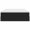 vidaXL Lova su daiktų laikymo vieta ir čiužiniu Juoda 140 x 190 cm