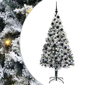 vidaXL Dirbtinė Kalėdų eglutė Balta 180 cm PVC ir Plienas ir Plastikas