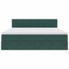 vidaXL Saugos lova su čiužiniu Tamsiai žalia 160 x 200 cm Aksomas