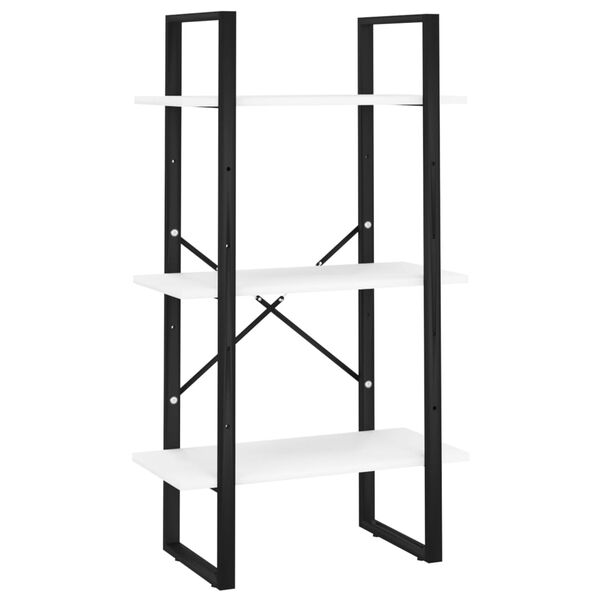 vidaXL Sandėliavimo lentyna, balta, 60x30x105cm, apdirbta mediena