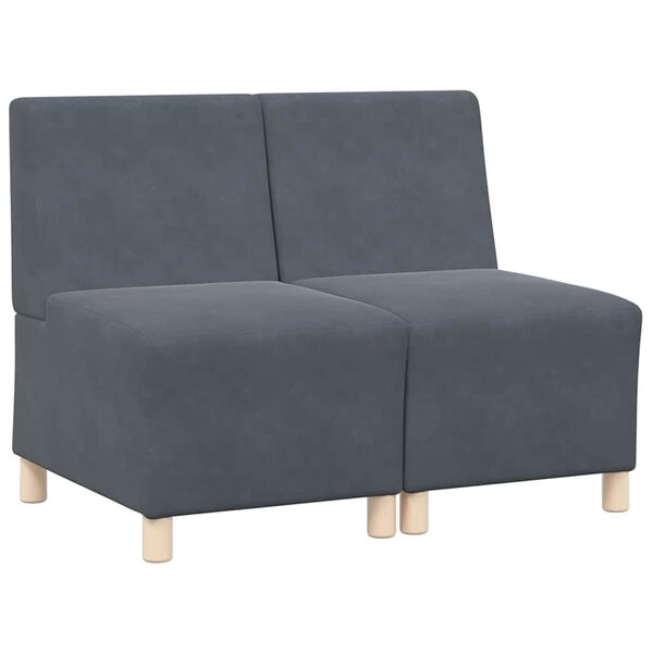 vidaXL Modulinis sofa vienetas be rankų 2 pcs Tamsiai pilka