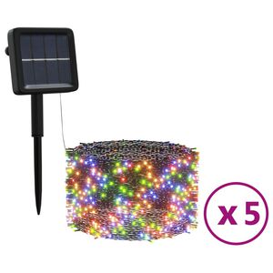 vidaXL Saulės energija įkraunamos LED lempučių girliandos, 5vnt.