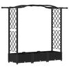 vidaXL Pakeltas lovas su trelėmis ir stogu Juoda 169 x 40 x 123 cm PP
