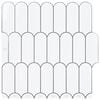 vidaXL Pūkuota plytelė 10 pcs Balta pilka 30 x 30 cm
