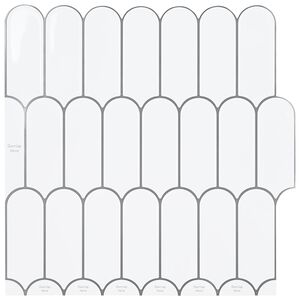 vidaXL Pūkuota plytelė 10 pcs Balta pilka 30 x 30 cm