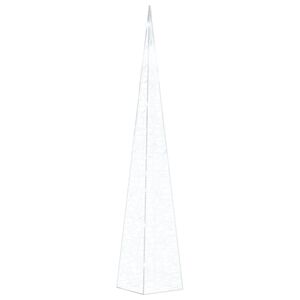 vidaXL Akrilinė LED dekoracija kūgis, &scaron;altos baltos spalvos, 90cm