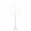 vidaXL Beržinė Kalėdų eglutė Balta 22 x 22 x 120 cm Plastmasė 174 LED