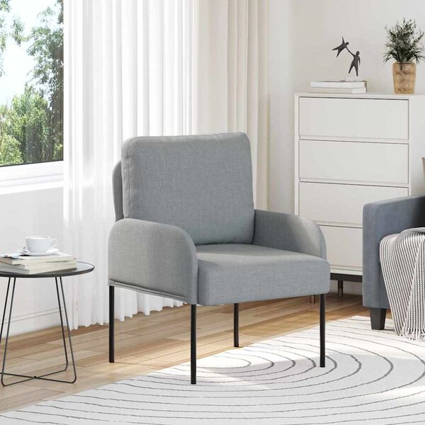 vidaXL Sofos su pagalve 55cm &Scaron;viesiai pilka fanera