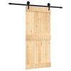 vidaXL Slankios durys Natūrali ir juoda 95 x 210 cm