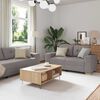vidaXL Sofa 3 pcs Taupe Lino mi&scaron;inio audinys