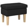 vidaXL Pėdų staliukas Juoda 55 x 35 x 41 cm Audinys