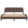 vidaXL Lovos rėmas, Dover, rudos, 160x200cm, dirbtinė oda