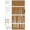 vidaXL Sodo vartai, 85x200 cm, Corten plienas, žolės raštas