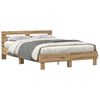 vidaXL Lovos rėmas Amatininkų ąžuolas 140 x 190 cm Apdirbta mediena
