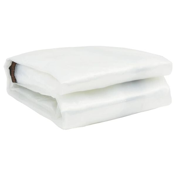 vidaXL Skaidrus brezentas su ąselėmis 8x8 m Polietilenas