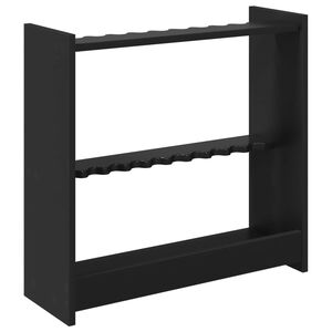 vidaXL Biliardo lazdos stovas Apdirbta mediena 60 x 20 x 57 cm Juoda