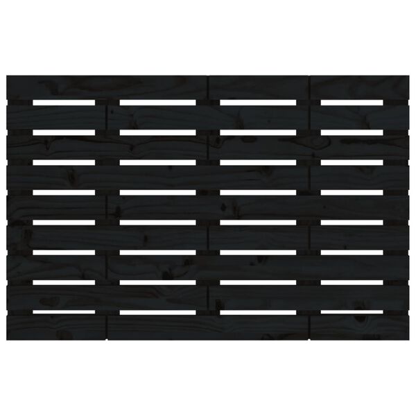 vidaXL Sieninis galvūgalis, juodas, 96x3x63cm, pu&scaron;ies medienos masyvas