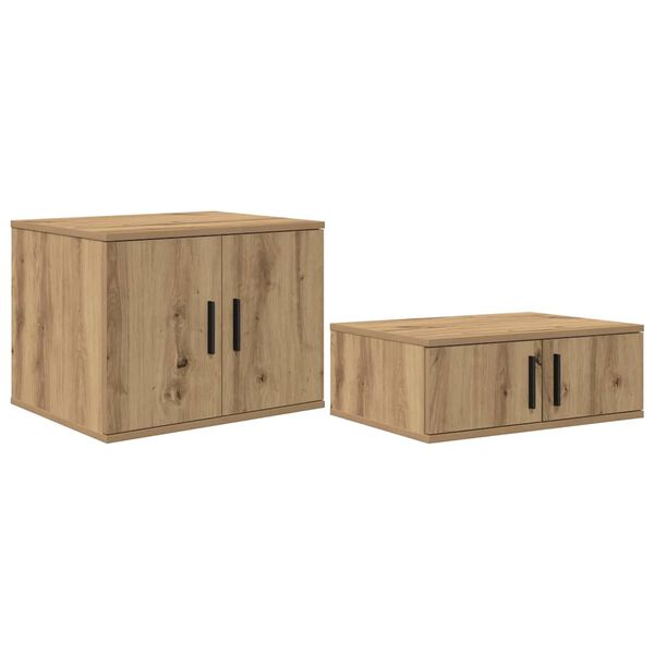 vidaXL Oppbevaringsskap 2 pcs Amatininkų ąžuolas 127 x 41 x 40 cm