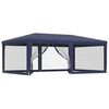 vidaXL Proginė palapinė su 6 tinklinėmis sienomis, mėlyna, 6x4m, HDPE