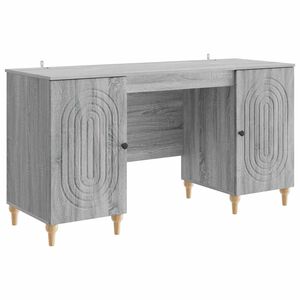vidaXL Stalas Pilka sonoma ąžuolo 142,5 x 50 x 75 cm Apdirbta mediena