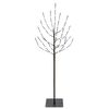 vidaXL LED Kalėdų medis Juoda 120 cm Plienas 100 LED