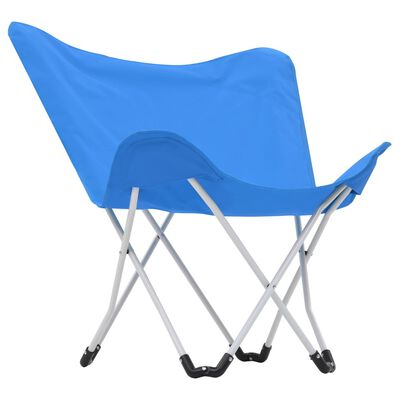 vidaXL Išskleidžiamos stovyklavimo kėdės, 2vnt., mėlynos, sulankstomos