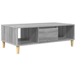 vidaXL Kavos staliukas Pilkas Sonoma 102 x 55 x 35 cm Apdirbta mediena