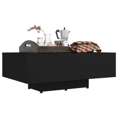 vidaXL Kavos staliukas, juodos spalvos, 85x55x31cm, apdirbta mediena