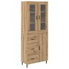 vidaXL Auk&scaron;tas spintelė 2 pcs Amatininkų ąžuolas 69,5 x 34 x 180 cm
