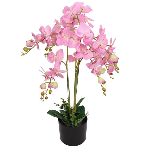 vidaXL Dirbtinė orchidėja su vazonu, 75 cm, rožinė