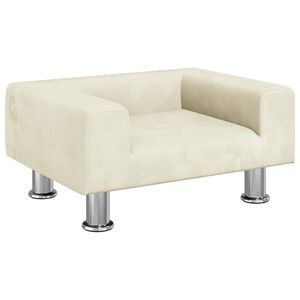 vidaXL Vaiki&scaron;ka sofa, kreminės spalvos, 50x40x26,5cm, aksomas