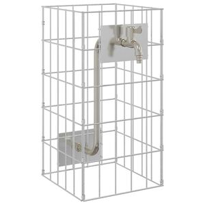 vidaXL Gabionų Mai&scaron;ytuvas Sidabro 26 x 25 x 50 cm Nerūdijantis Plienas
