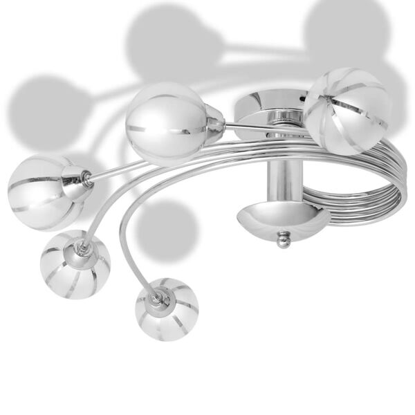 vidaXL Lubų &scaron;viestuvas su 5 LED G9 lemputėmis, 200 W